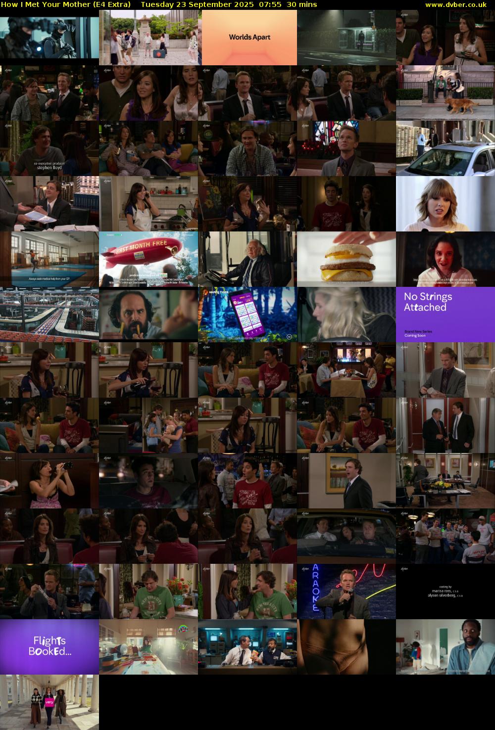 How I Met Your Mother (E4 Extra) Tuesday 23 September 2025 07:55 - 08:25