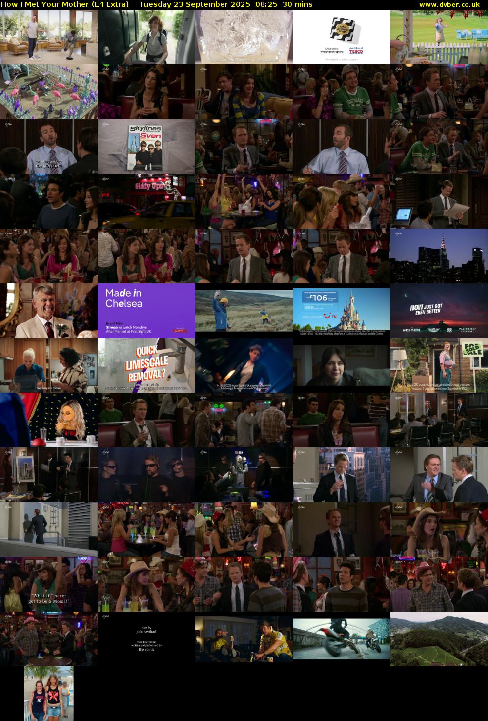 How I Met Your Mother (E4 Extra) Tuesday 23 September 2025 08:25 - 08:55