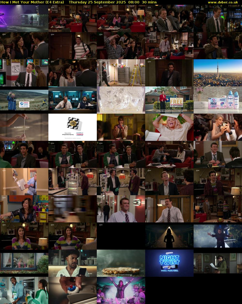How I Met Your Mother (E4 Extra) Thursday 25 September 2025 08:00 - 08:30