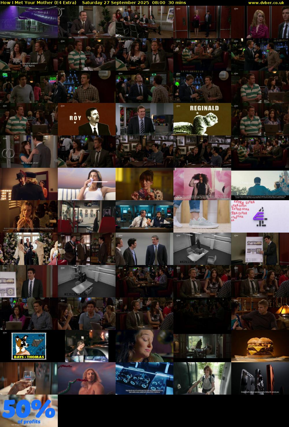 How I Met Your Mother (E4 Extra) Saturday 27 September 2025 08:00 - 08:30
