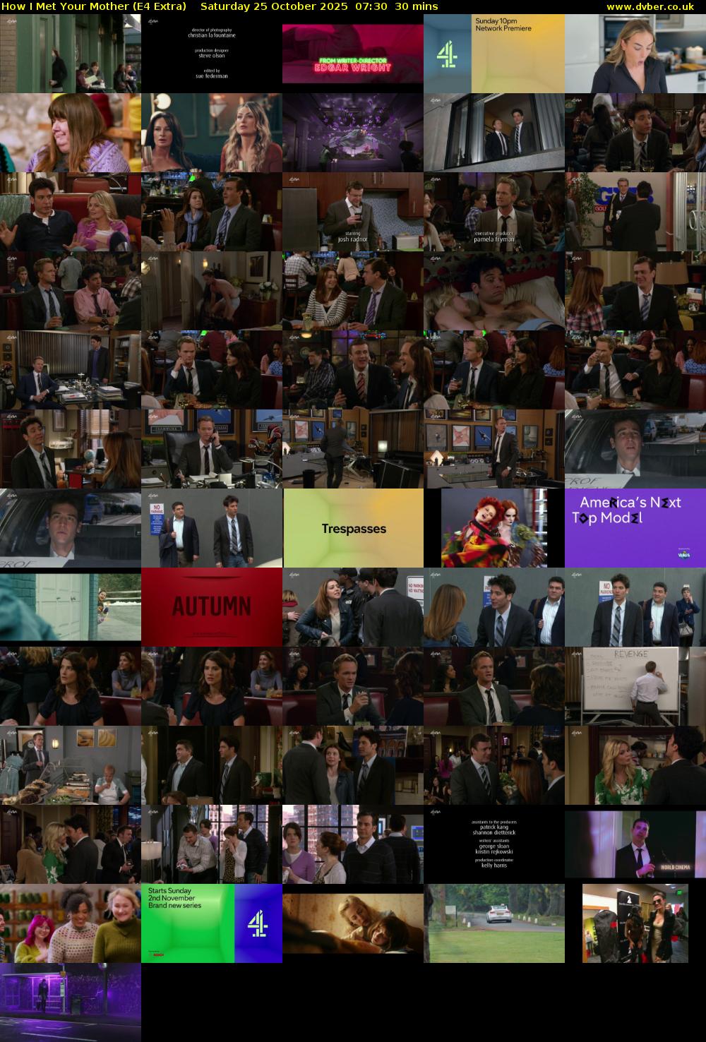 How I Met Your Mother (E4 Extra) Saturday 25 October 2025 07:30 - 08:00