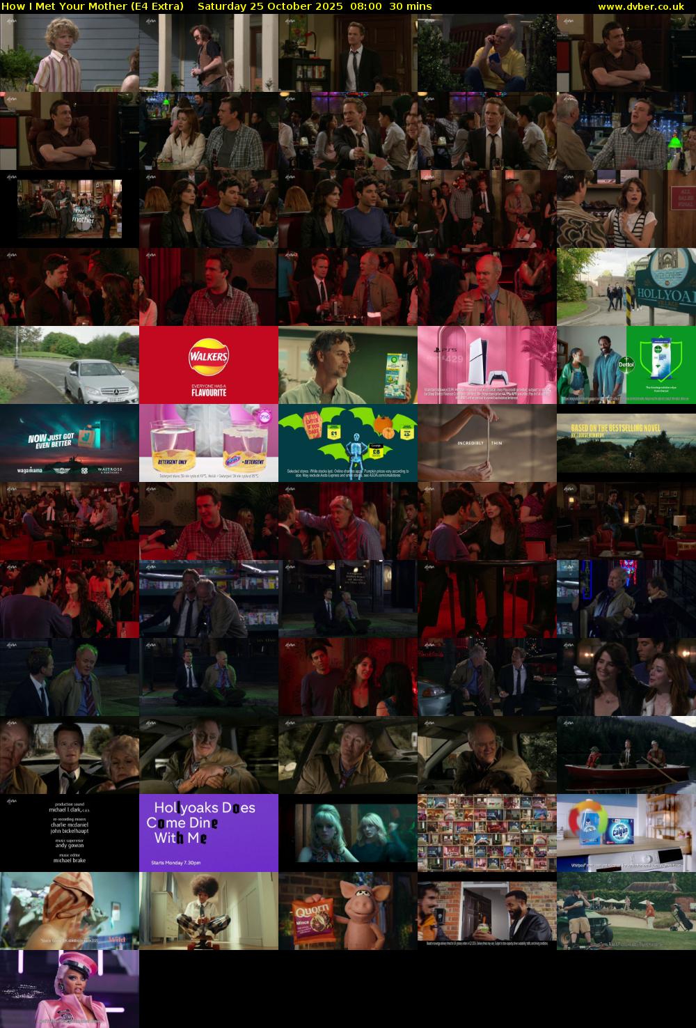 How I Met Your Mother (E4 Extra) Saturday 25 October 2025 08:00 - 08:30