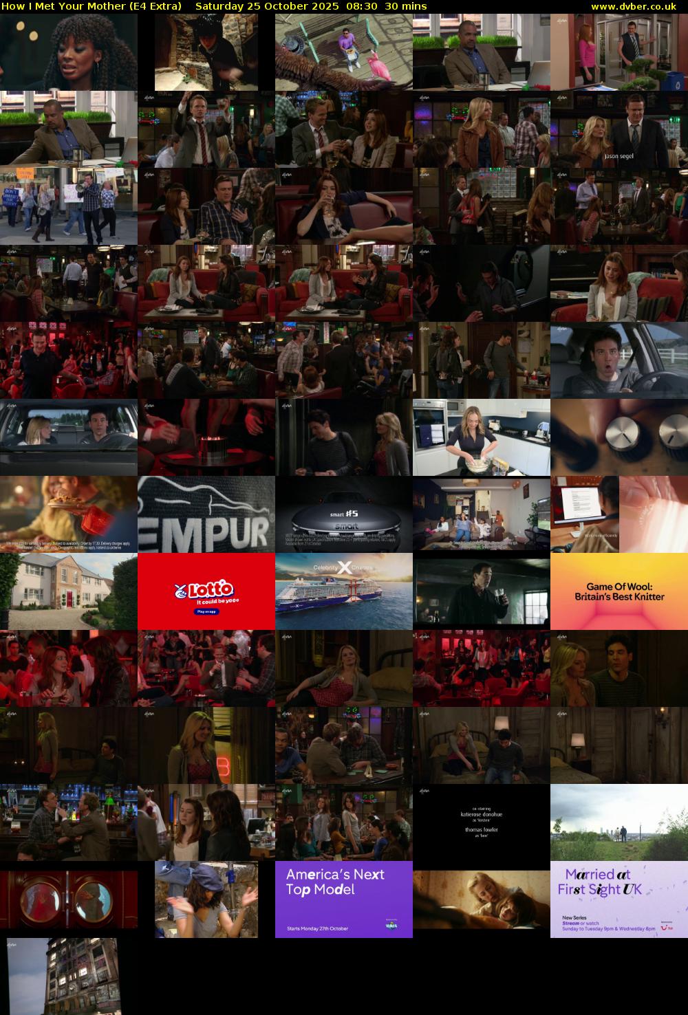 How I Met Your Mother (E4 Extra) Saturday 25 October 2025 08:30 - 09:00