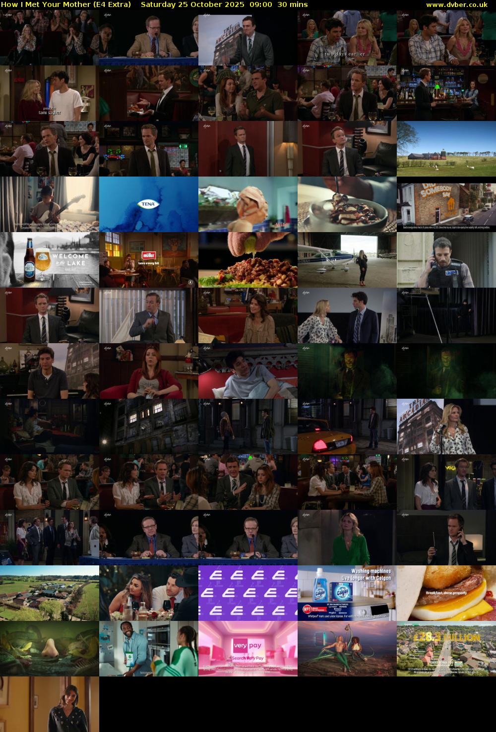 How I Met Your Mother (E4 Extra) Saturday 25 October 2025 09:00 - 09:30