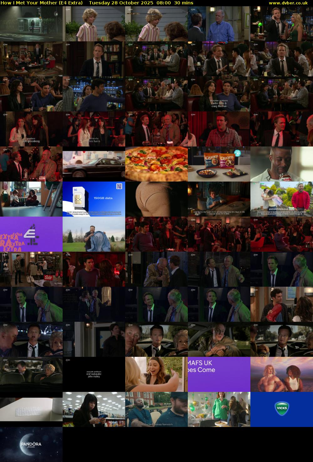 How I Met Your Mother (E4 Extra) Tuesday 28 October 2025 08:00 - 08:30