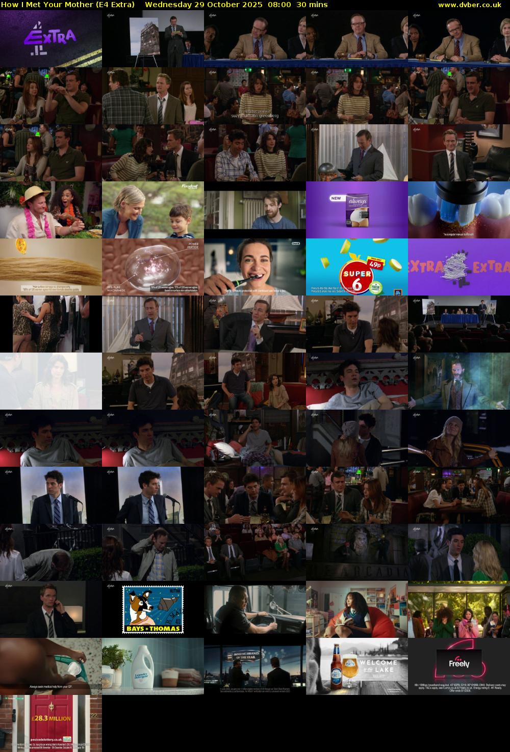 How I Met Your Mother (E4 Extra) Wednesday 29 October 2025 08:00 - 08:30