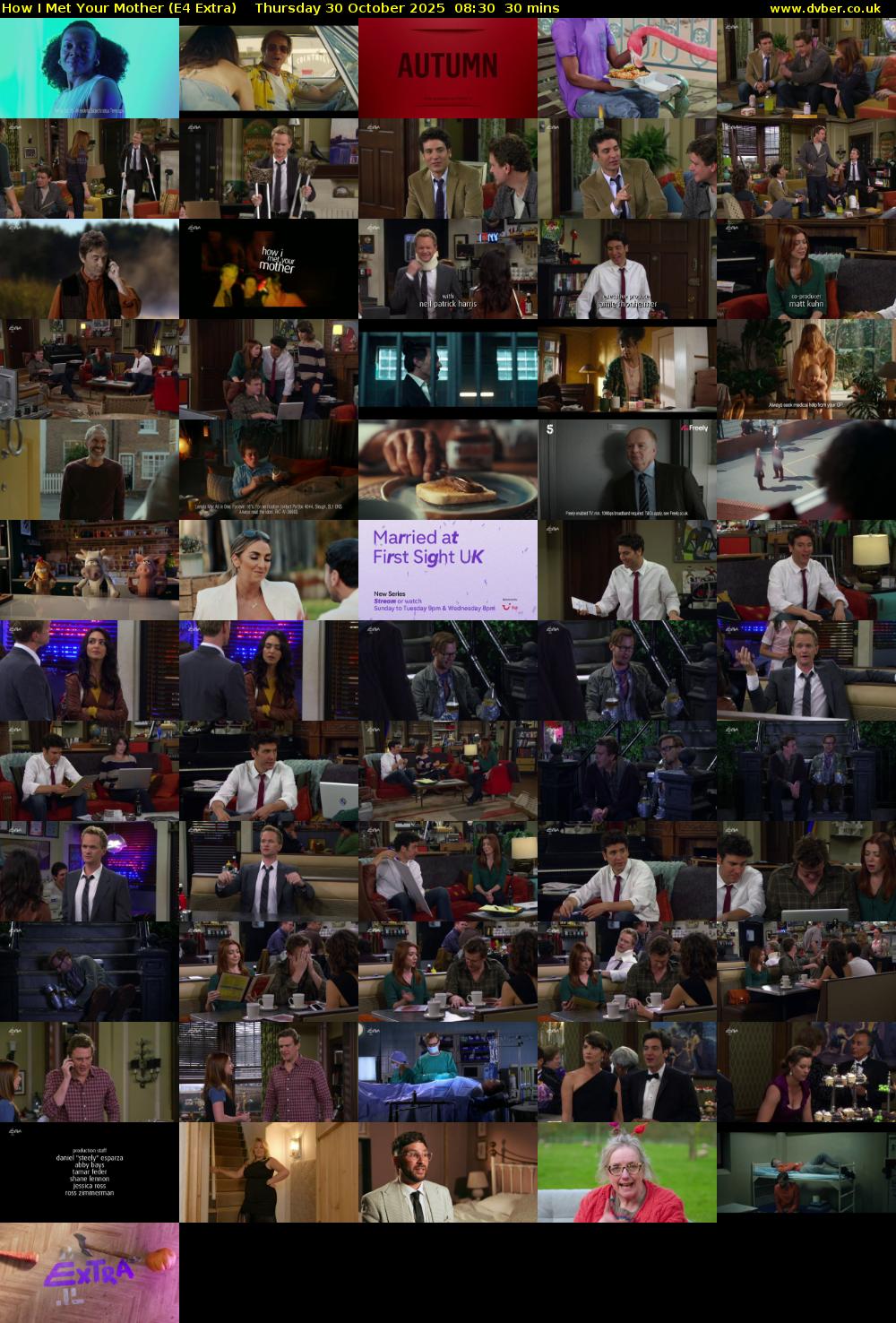 How I Met Your Mother (E4 Extra) Thursday 30 October 2025 08:30 - 09:00