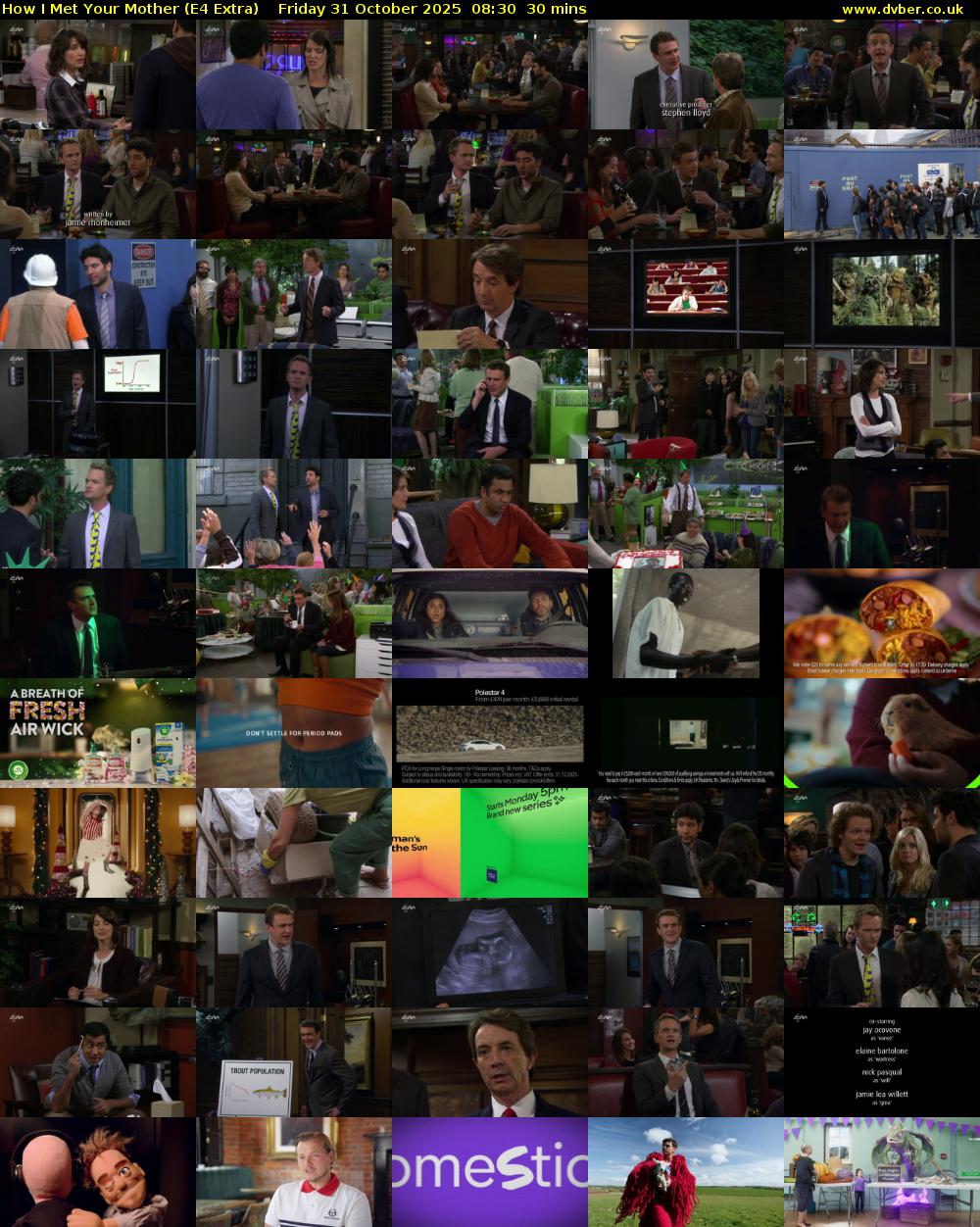 How I Met Your Mother (E4 Extra) Friday 31 October 2025 08:30 - 09:00