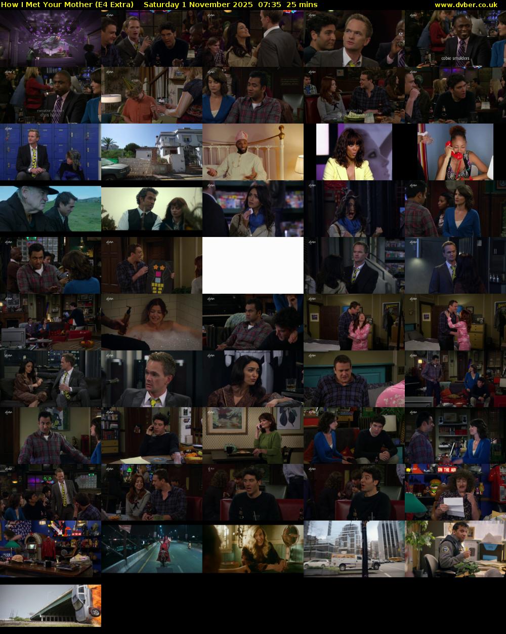 How I Met Your Mother (E4 Extra) Saturday 1 November 2025 07:35 - 08:00
