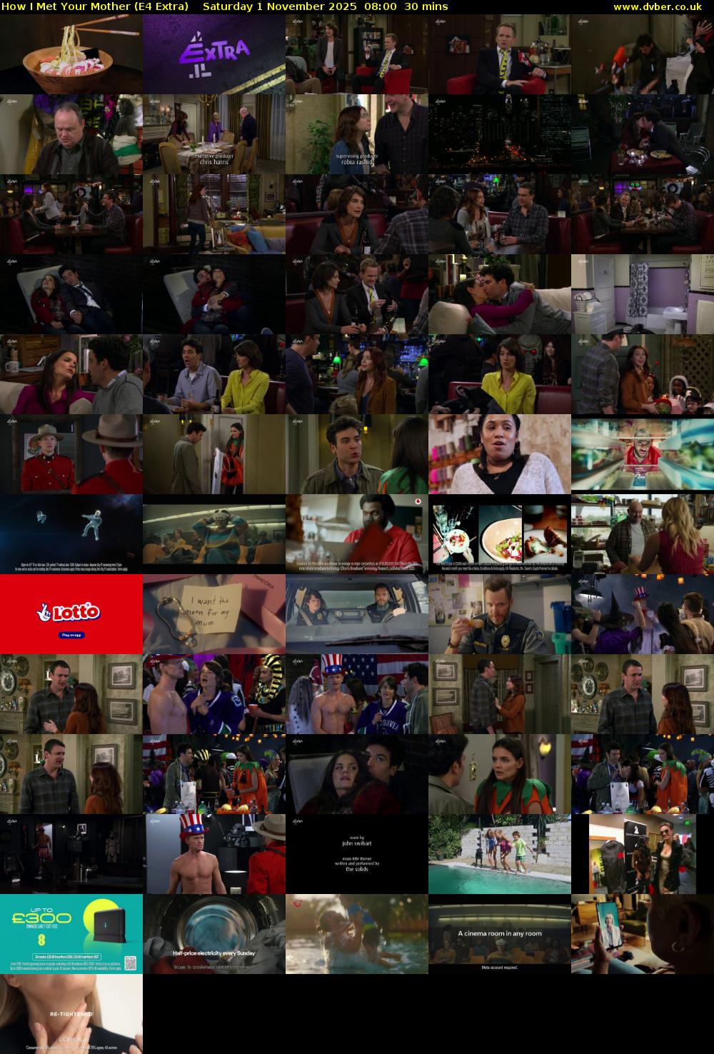 How I Met Your Mother (E4 Extra) Saturday 1 November 2025 08:00 - 08:30