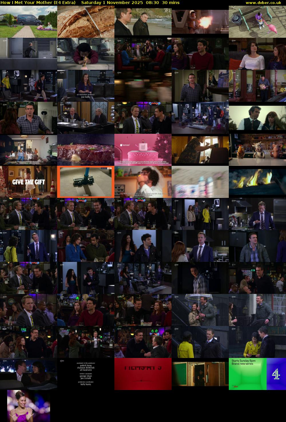 How I Met Your Mother (E4 Extra) Saturday 1 November 2025 08:30 - 09:00