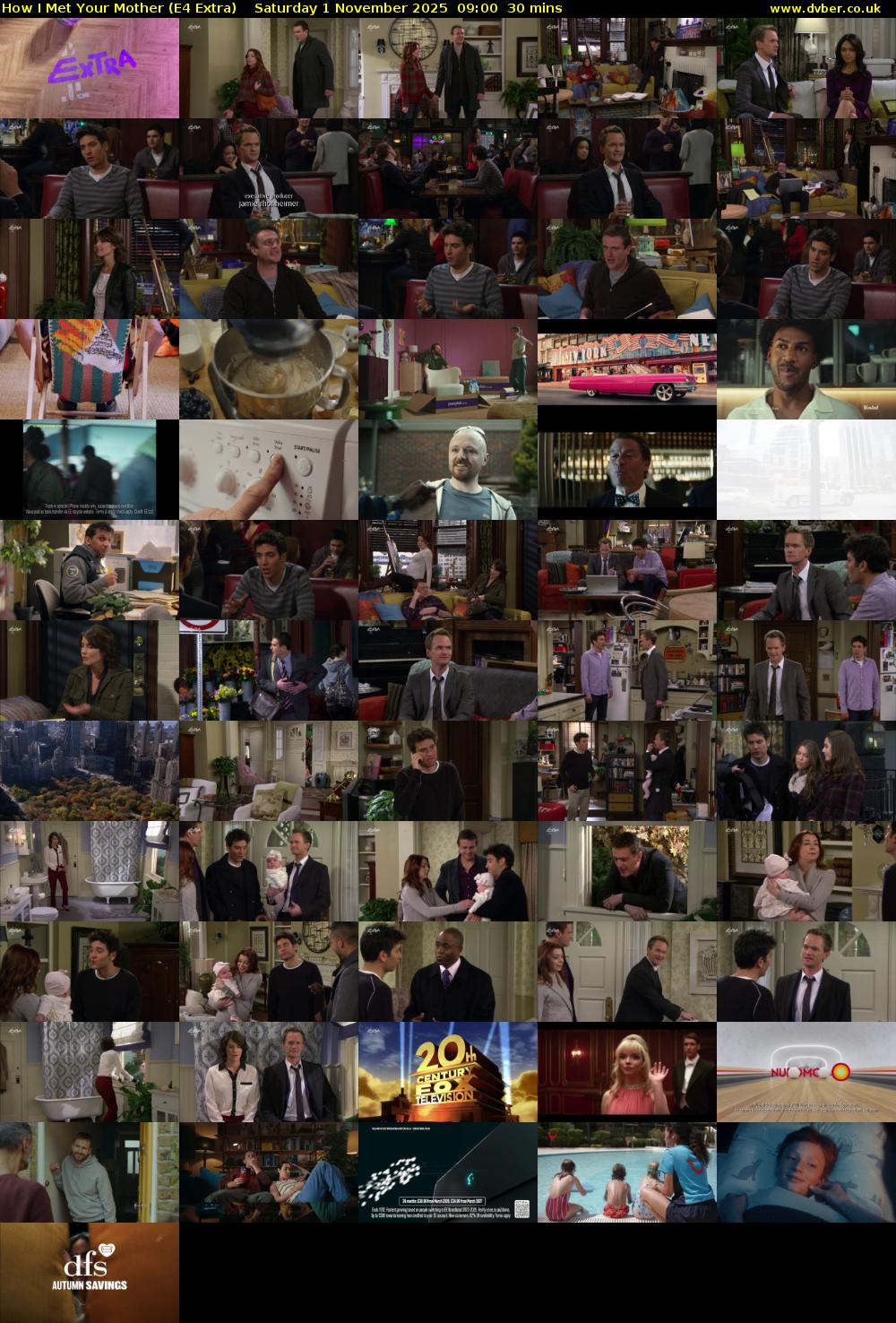 How I Met Your Mother (E4 Extra) Saturday 1 November 2025 09:00 - 09:30