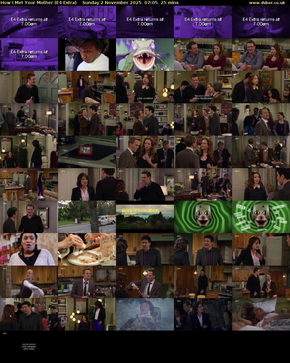 How I Met Your Mother (E4 Extra) Sunday 2 November 2025 07:05 - 07:30