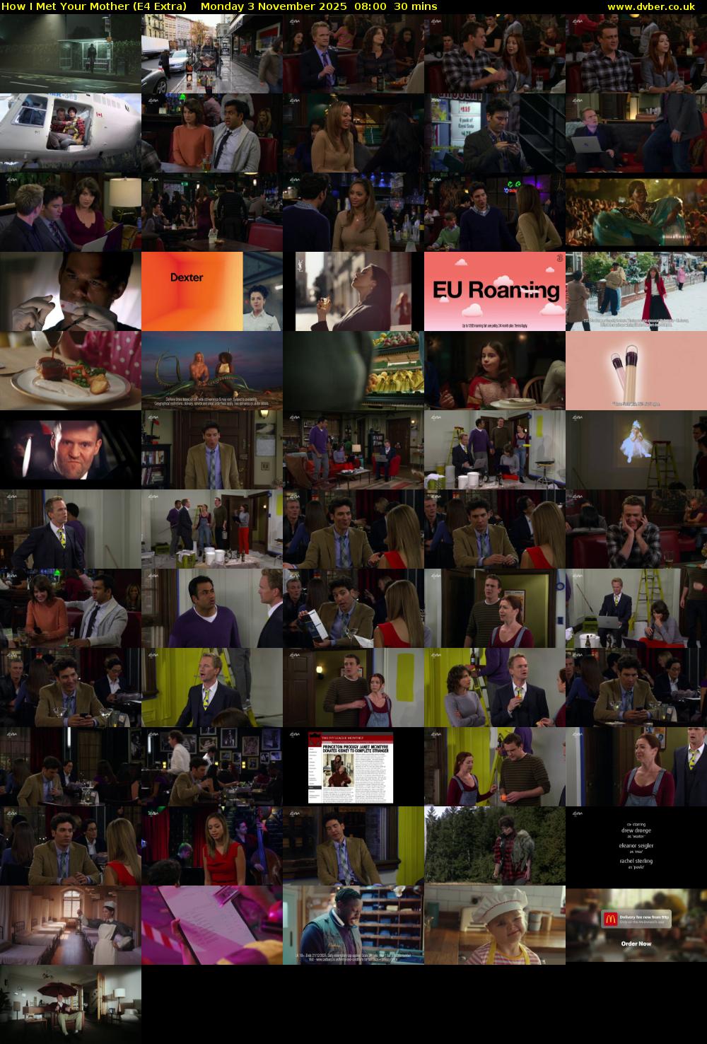 How I Met Your Mother (E4 Extra) Monday 3 November 2025 08:00 - 08:30