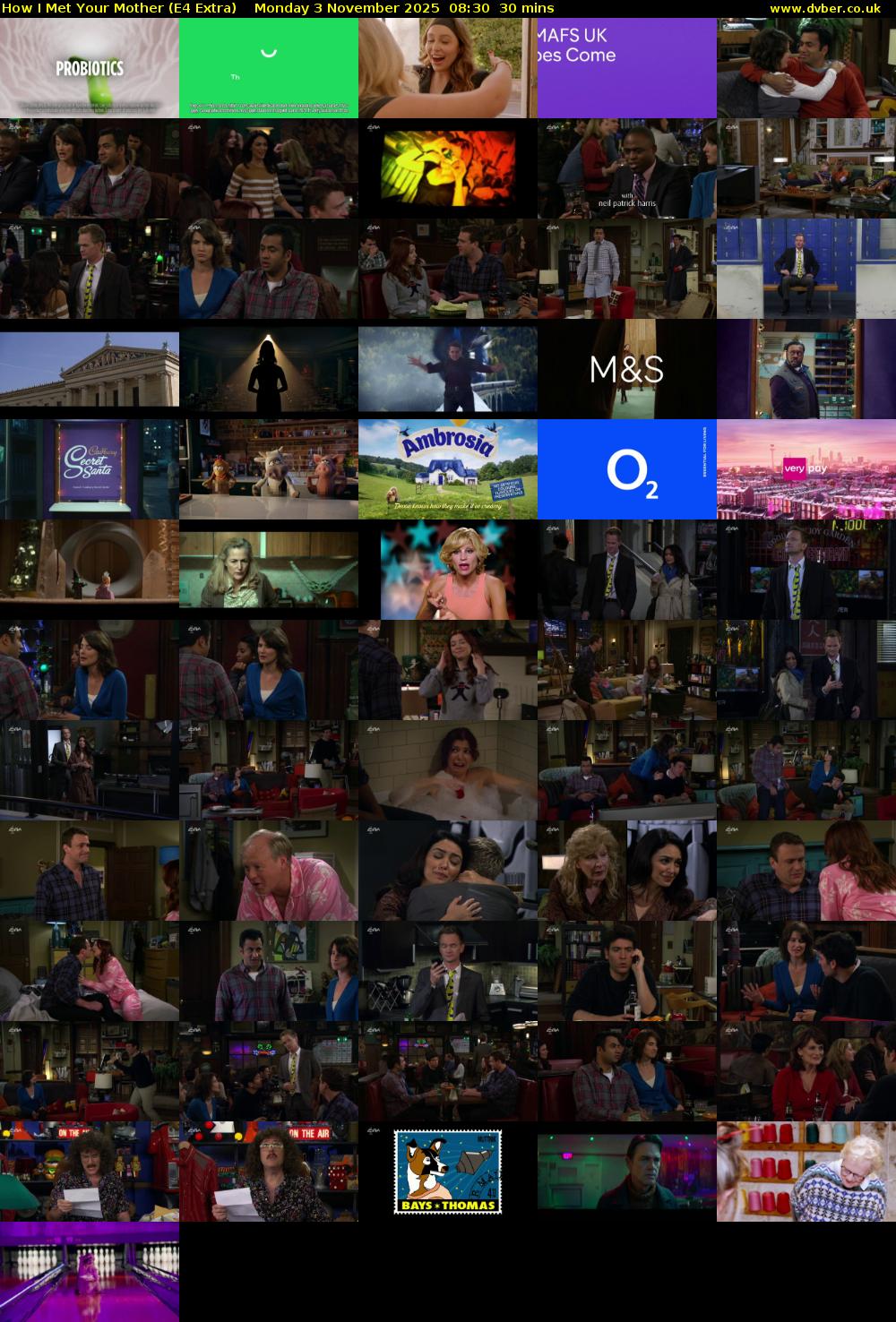 How I Met Your Mother (E4 Extra) Monday 3 November 2025 08:30 - 09:00