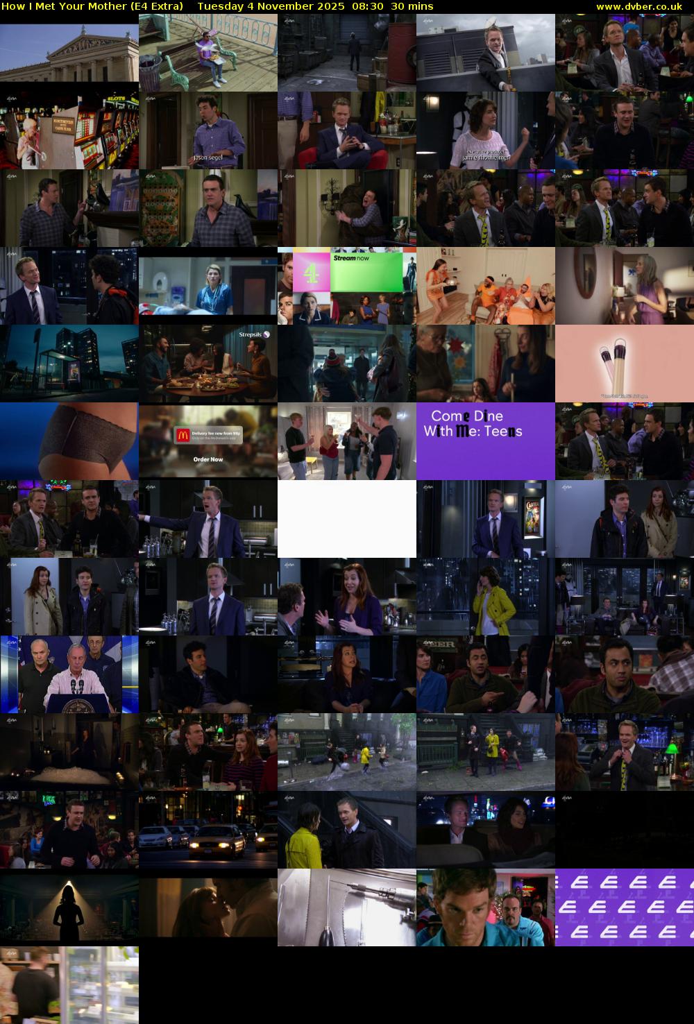 How I Met Your Mother (E4 Extra) Tuesday 4 November 2025 08:30 - 09:00