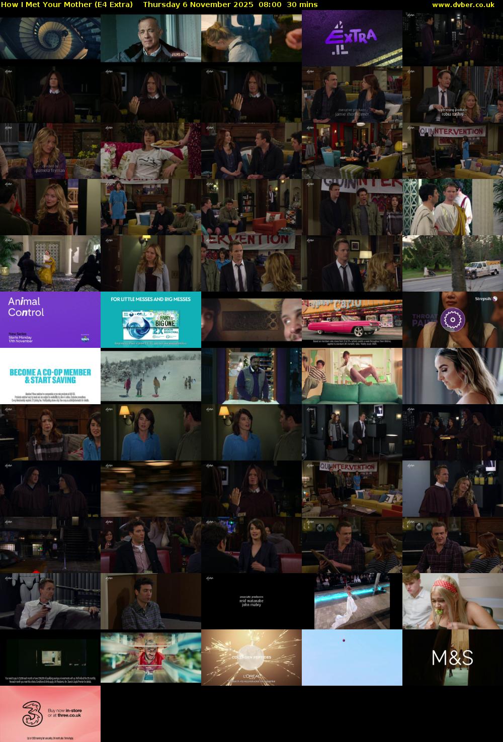 How I Met Your Mother (E4 Extra) Thursday 6 November 2025 08:00 - 08:30