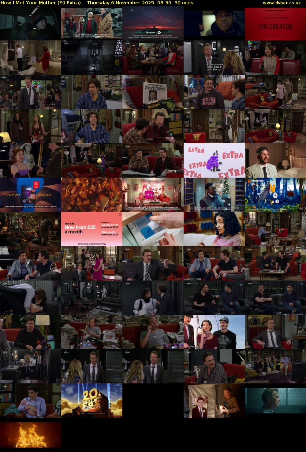 How I Met Your Mother (E4 Extra) Thursday 6 November 2025 08:30 - 09:00