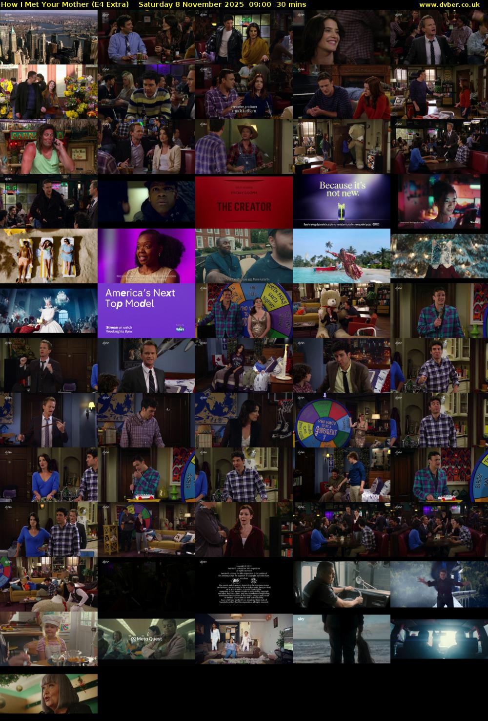 How I Met Your Mother (E4 Extra) Saturday 8 November 2025 09:00 - 09:30