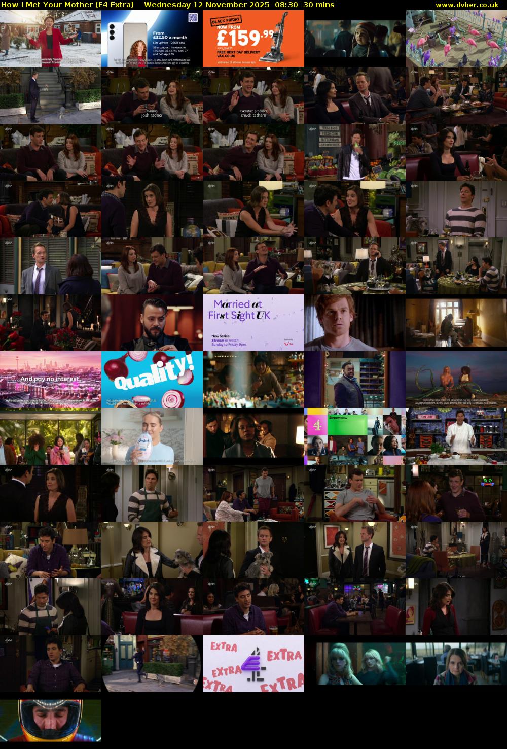 How I Met Your Mother (E4 Extra) Wednesday 12 November 2025 08:30 - 09:00