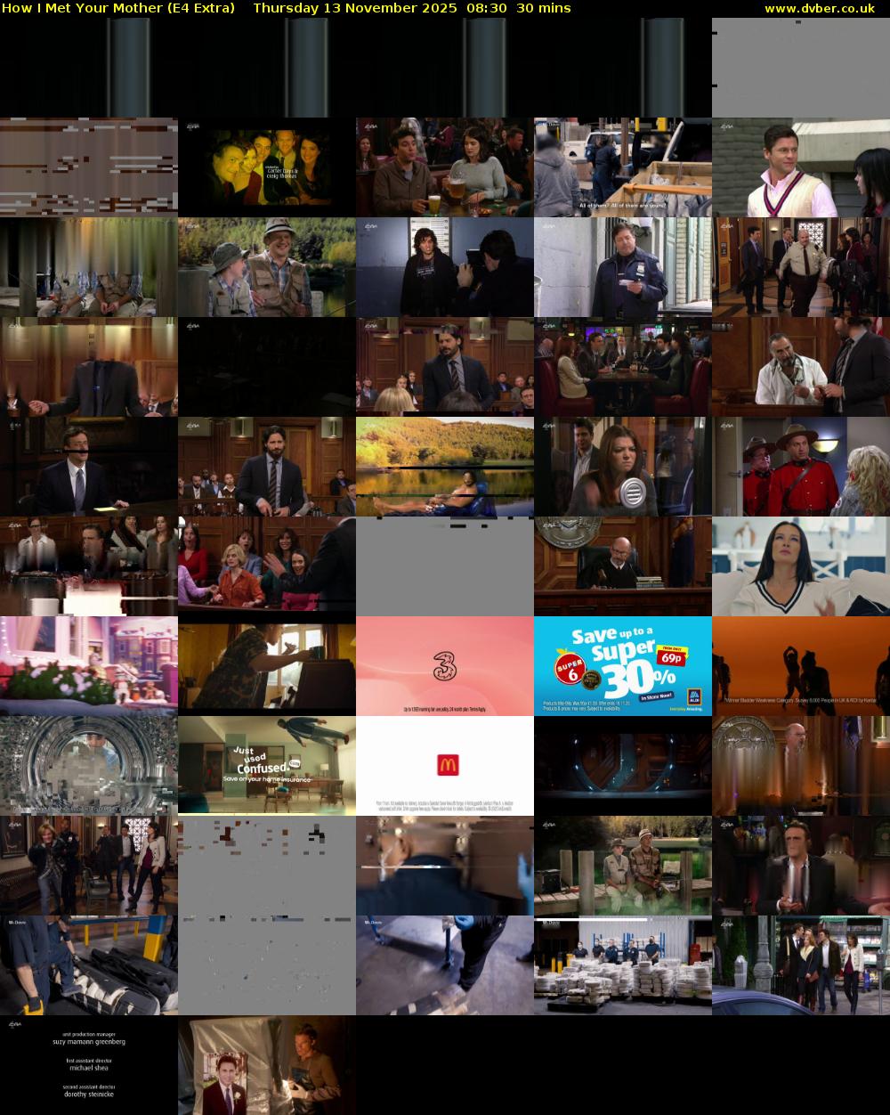 How I Met Your Mother (E4 Extra) Thursday 13 November 2025 08:30 - 09:00