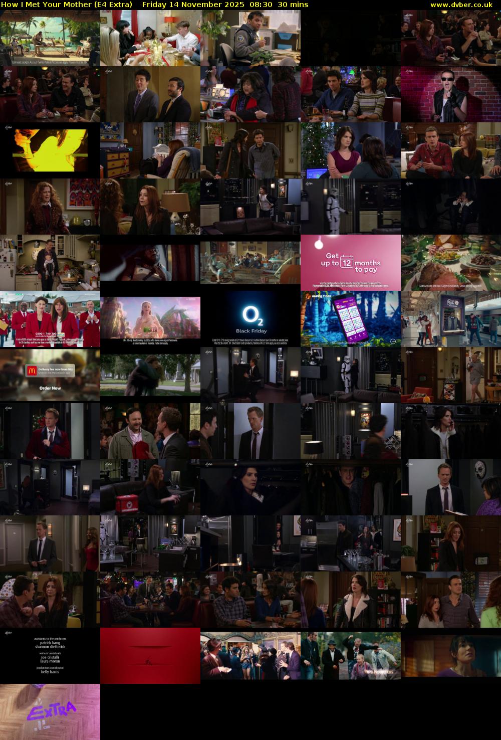 How I Met Your Mother (E4 Extra) Friday 14 November 2025 08:30 - 09:00