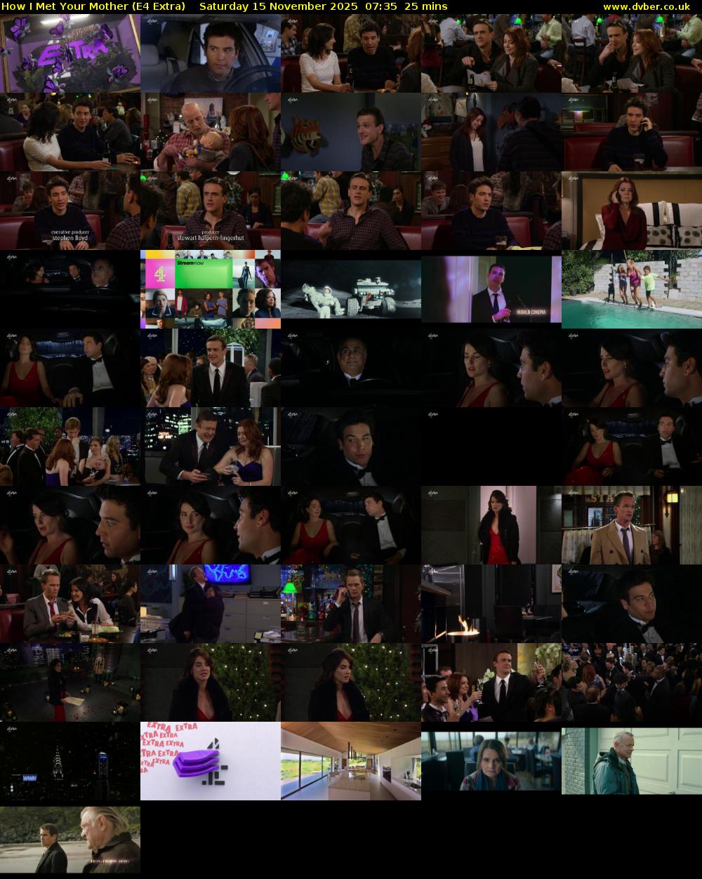 How I Met Your Mother (E4 Extra) Saturday 15 November 2025 07:35 - 08:00