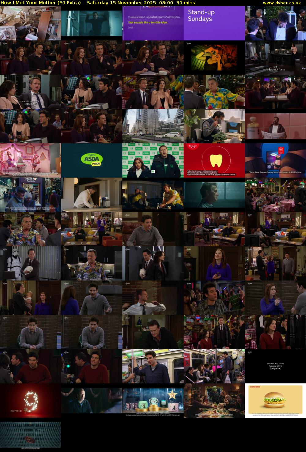 How I Met Your Mother (E4 Extra) Saturday 15 November 2025 08:00 - 08:30