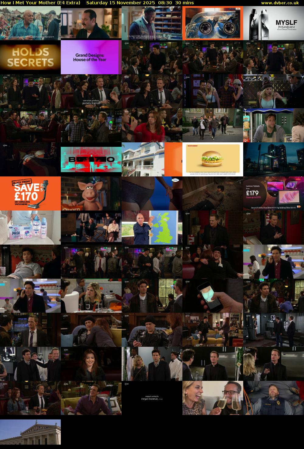How I Met Your Mother (E4 Extra) Saturday 15 November 2025 08:30 - 09:00