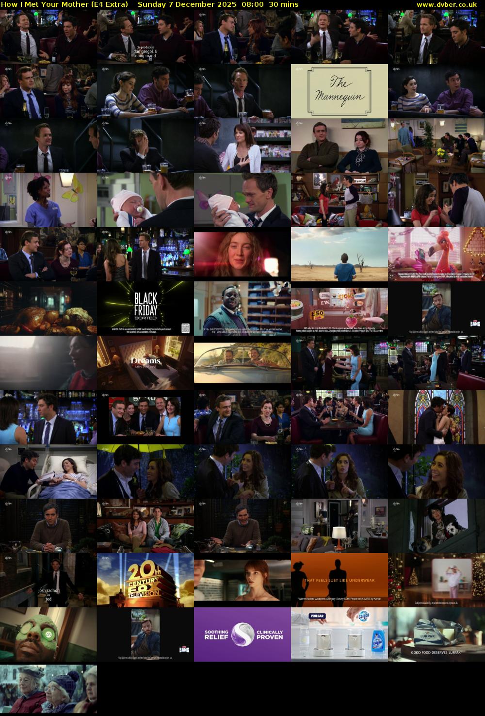 How I Met Your Mother (E4 Extra) Sunday 7 December 2025 08:00 - 08:30