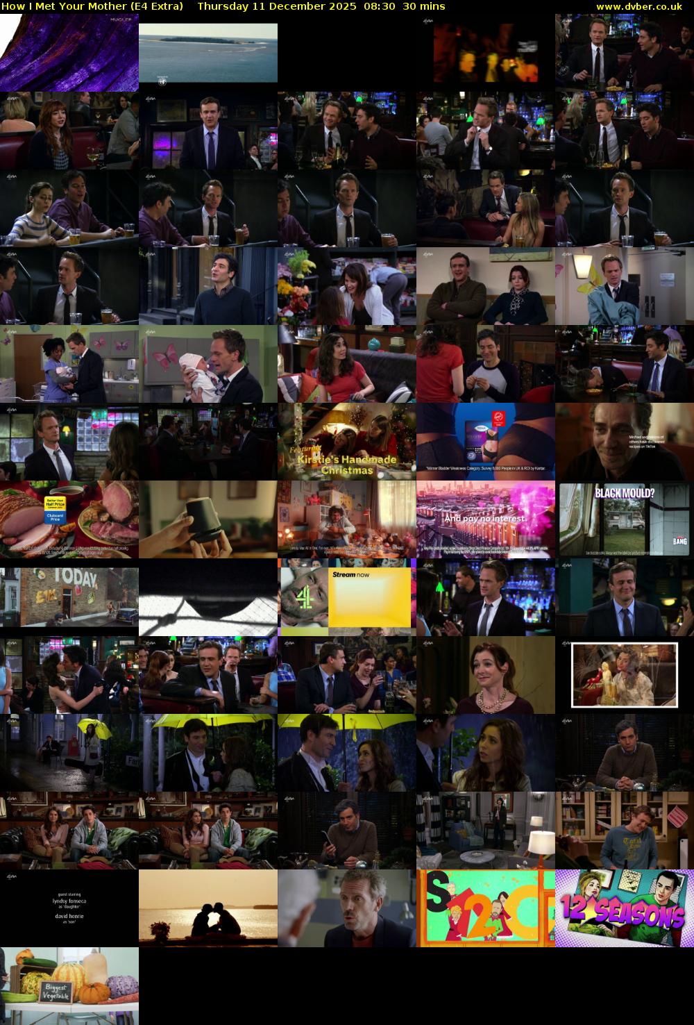 How I Met Your Mother (E4 Extra) Thursday 11 December 2025 08:30 - 09:00