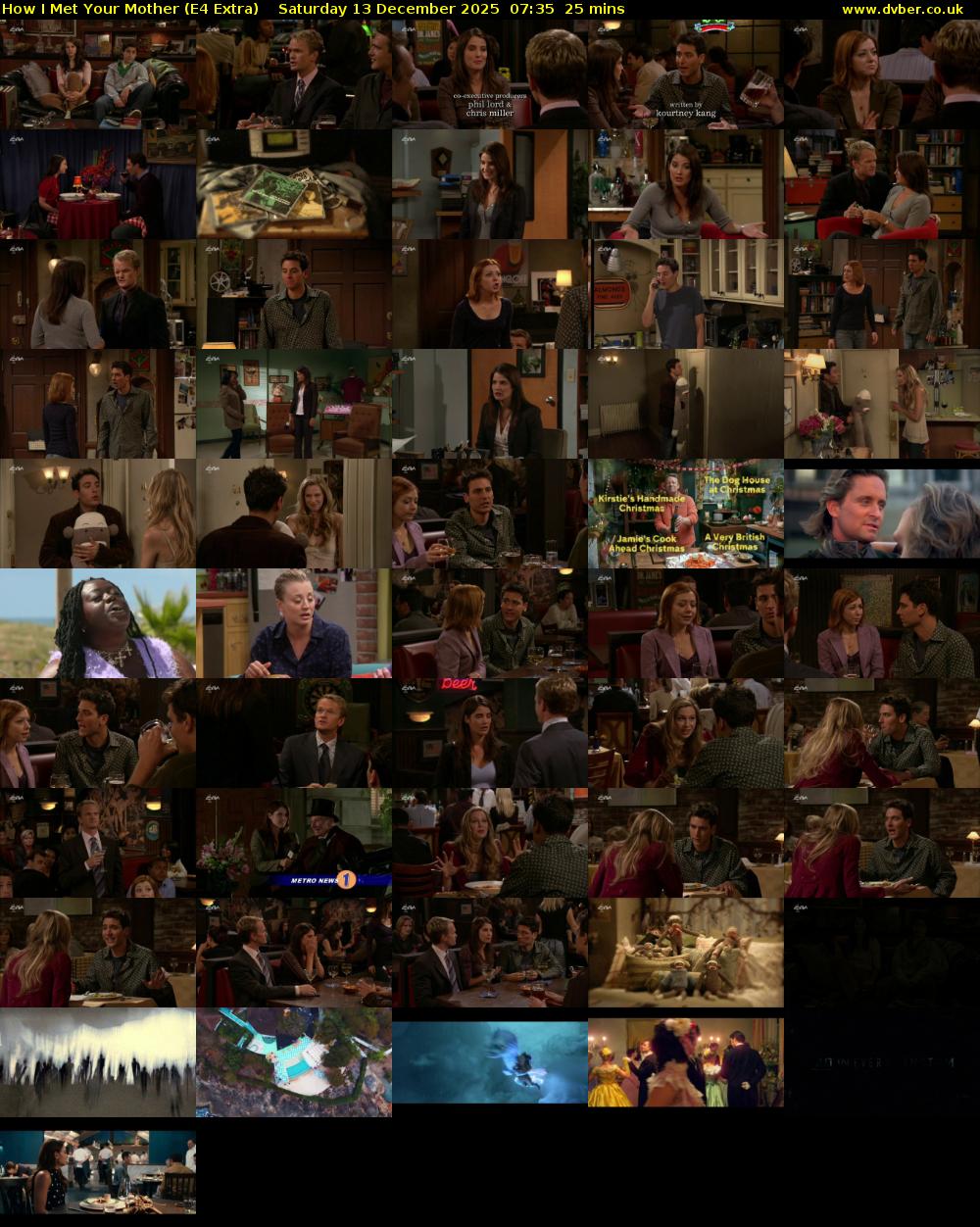 How I Met Your Mother (E4 Extra) Saturday 13 December 2025 07:35 - 08:00