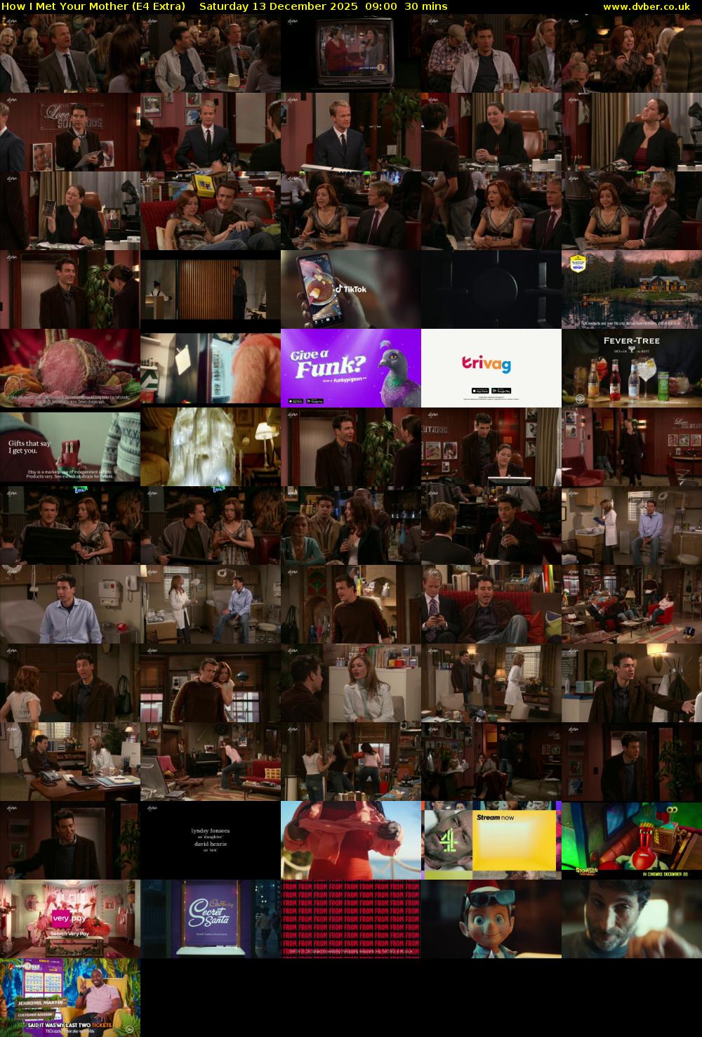 How I Met Your Mother (E4 Extra) Saturday 13 December 2025 09:00 - 09:30