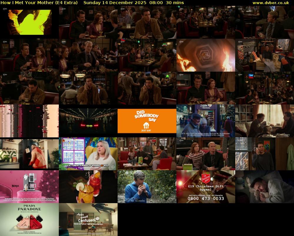 How I Met Your Mother (E4 Extra) Sunday 14 December 2025 08:00 - 08:30