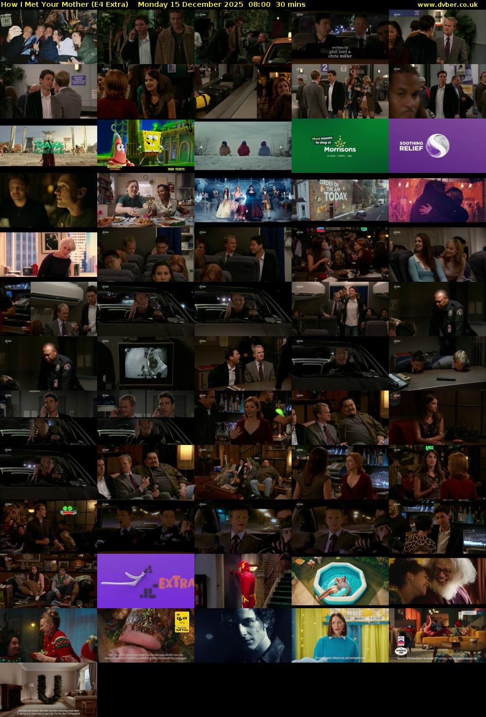 How I Met Your Mother (E4 Extra) Monday 15 December 2025 08:00 - 08:30