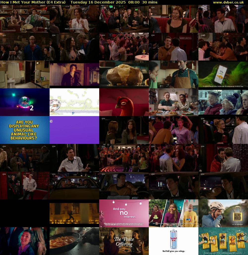 How I Met Your Mother (E4 Extra) Tuesday 16 December 2025 08:00 - 08:30