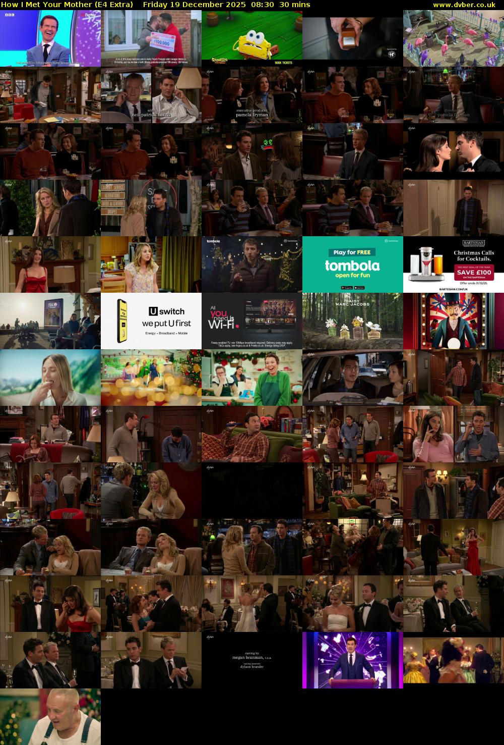 How I Met Your Mother (E4 Extra) Friday 19 December 2025 08:30 - 09:00