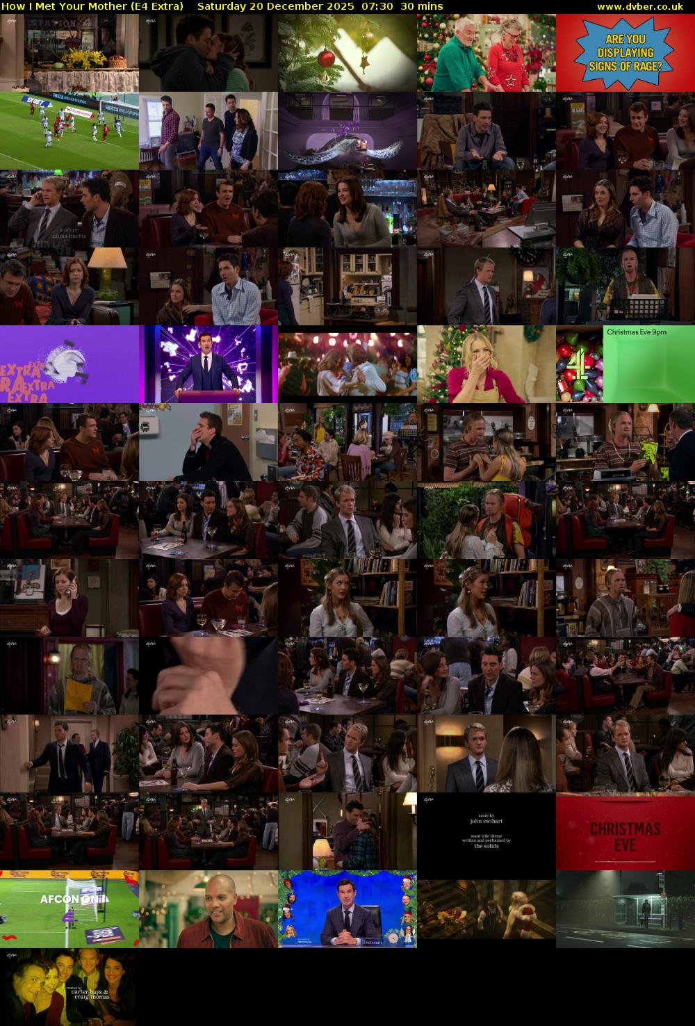 How I Met Your Mother (E4 Extra) Saturday 20 December 2025 07:30 - 08:00