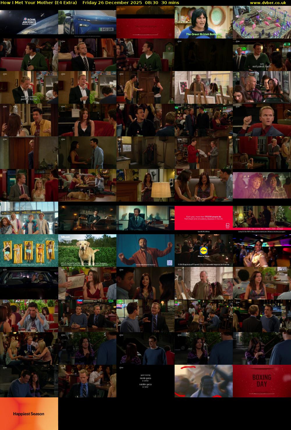 How I Met Your Mother (E4 Extra) Friday 26 December 2025 08:30 - 09:00