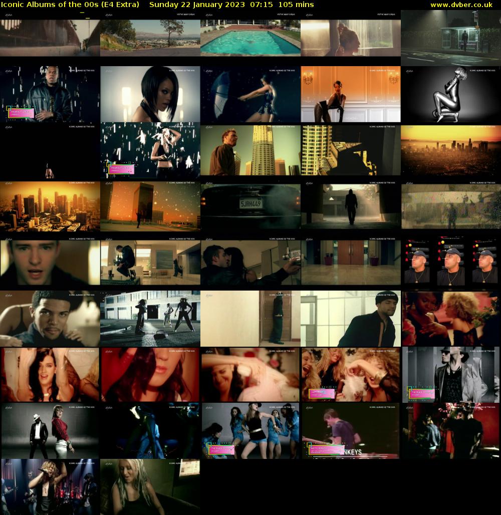 Iconic Albums Of The 00s (E4 Extra) Sunday 22 January 2023 07:15 - 09:00