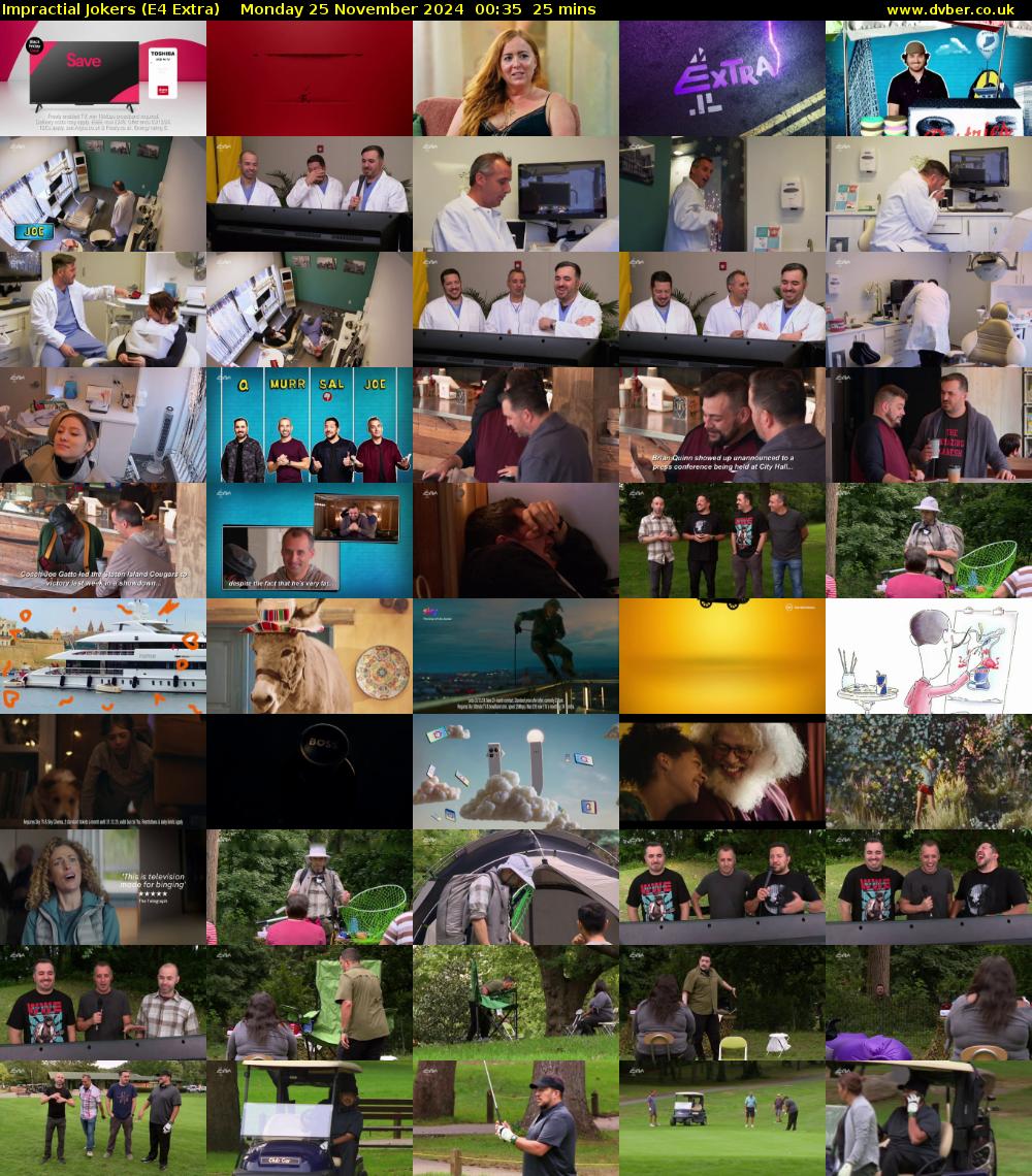 Impractial Jokers (E4 Extra) Monday 25 November 2024 00:35 - 01:00