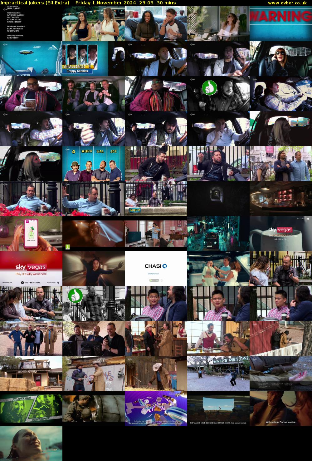 Impractical Jokers (E4 Extra) Friday 1 November 2024 23:05 - 23:35