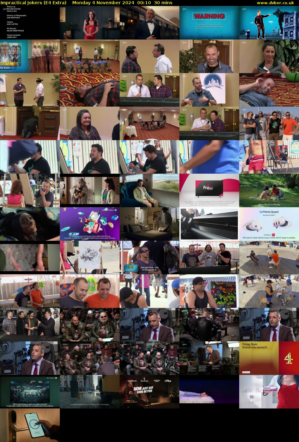 Impractical Jokers (E4 Extra) Monday 4 November 2024 00:10 - 00:40