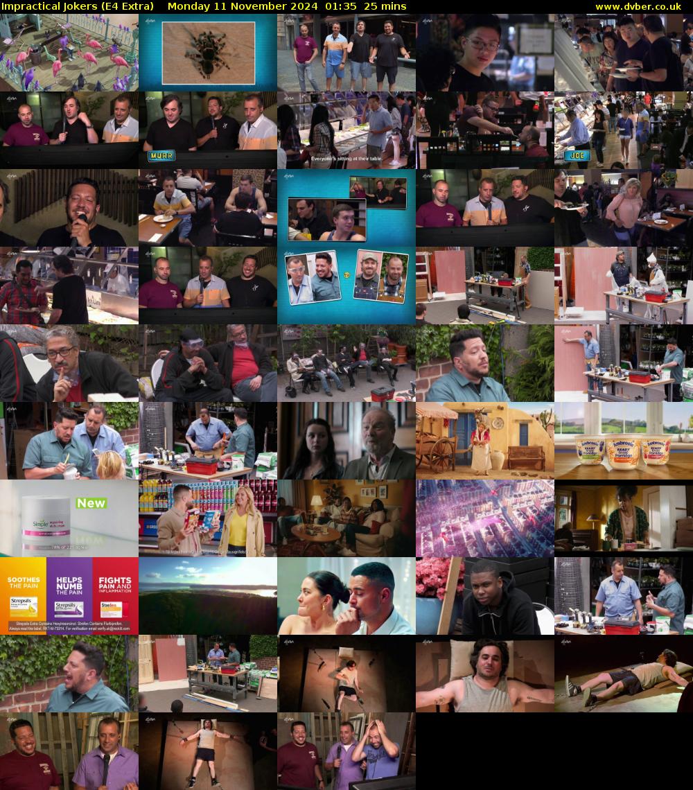 Impractical Jokers (E4 Extra) Monday 11 November 2024 01:35 - 02:00