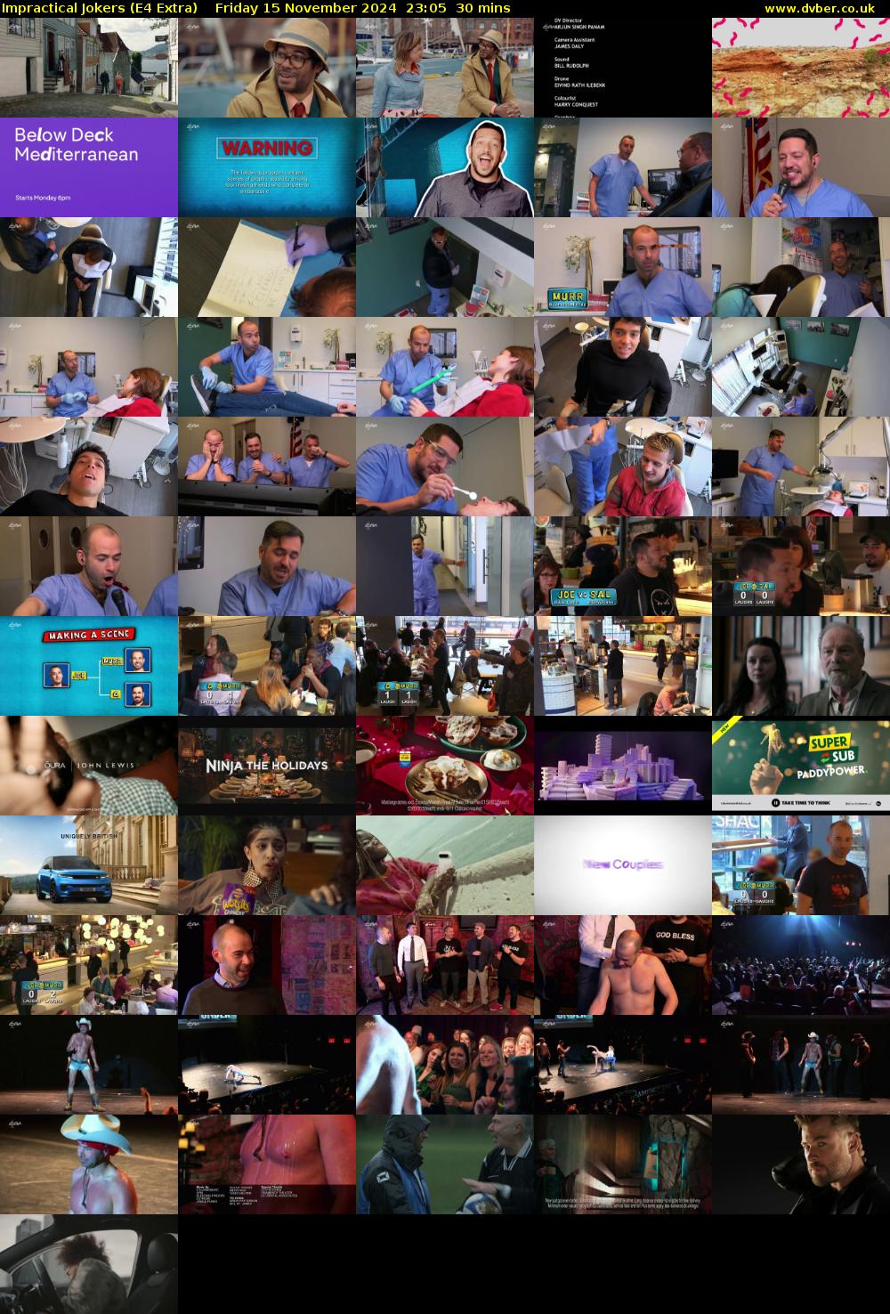Impractical Jokers (E4 Extra) Friday 15 November 2024 23:05 - 23:35