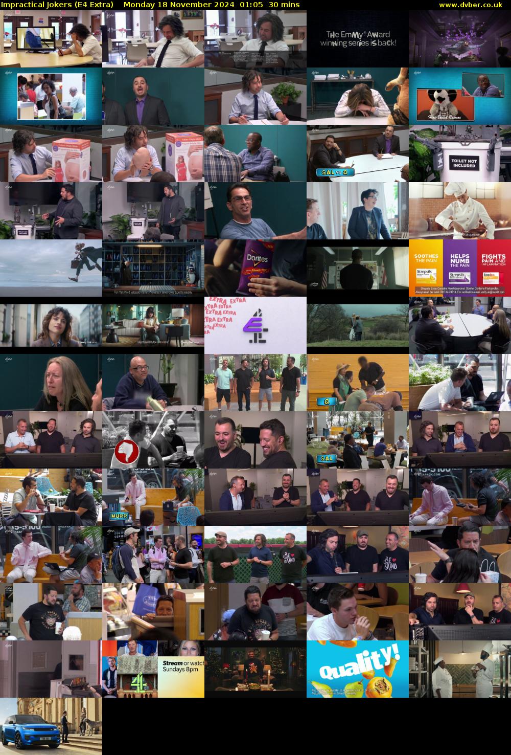 Impractical Jokers (E4 Extra) Monday 18 November 2024 01:05 - 01:35
