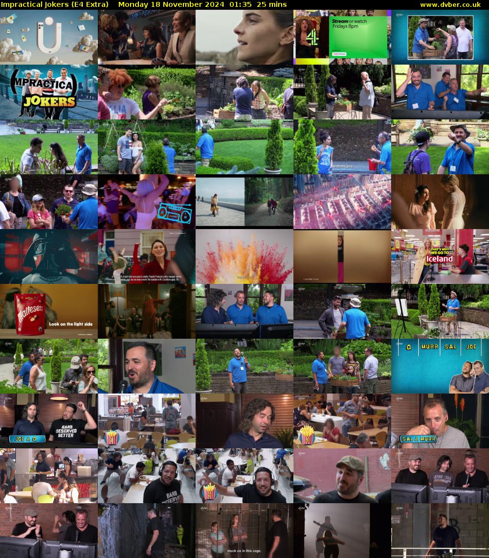 Impractical Jokers (E4 Extra) Monday 18 November 2024 01:35 - 02:00