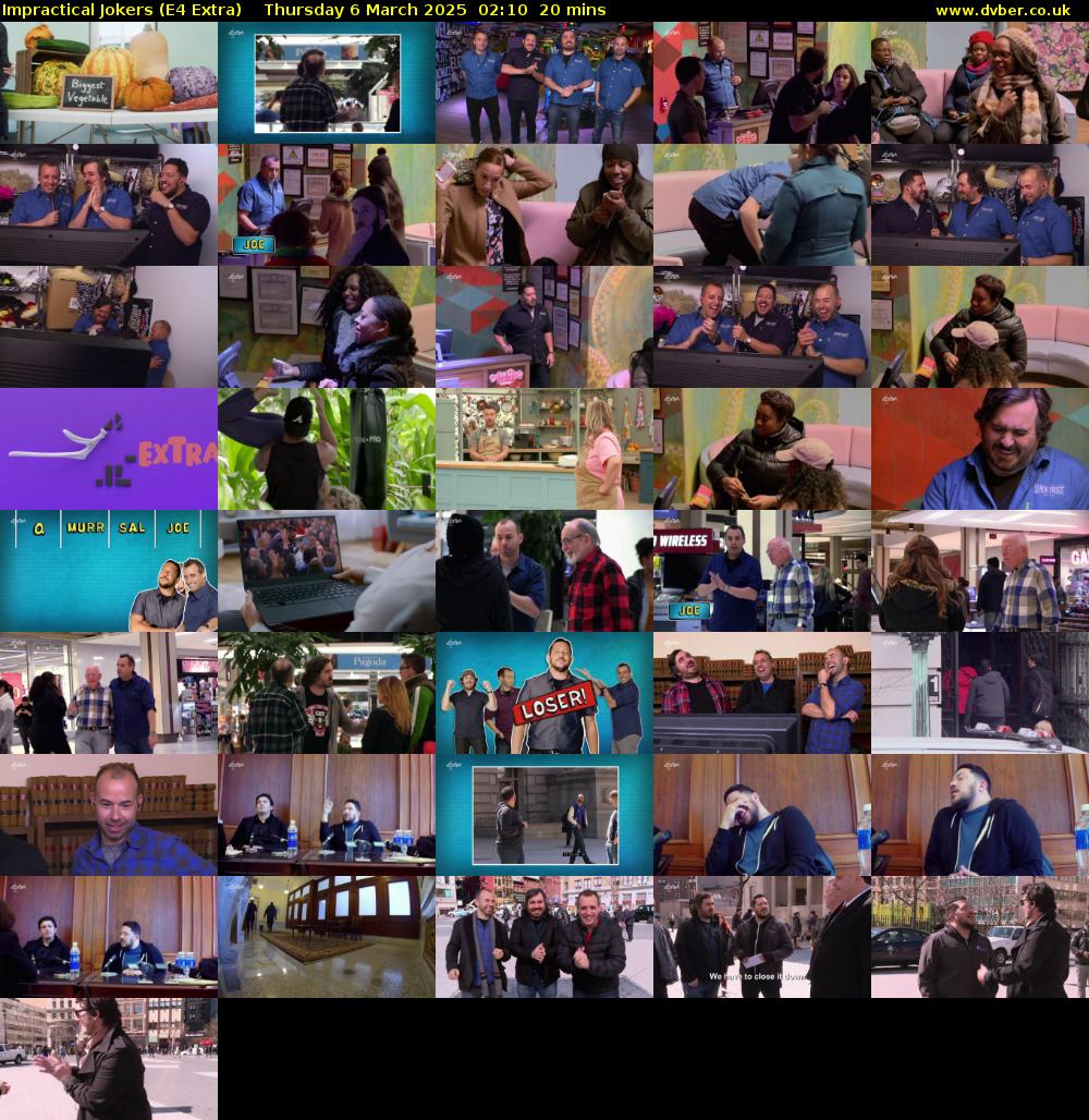 Impractical Jokers (E4 Extra) Thursday 6 March 2025 02:10 - 02:30