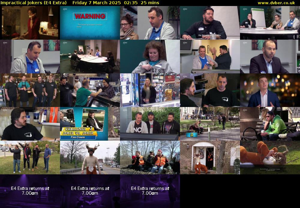 Impractical Jokers (E4 Extra) Friday 7 March 2025 02:35 - 03:00