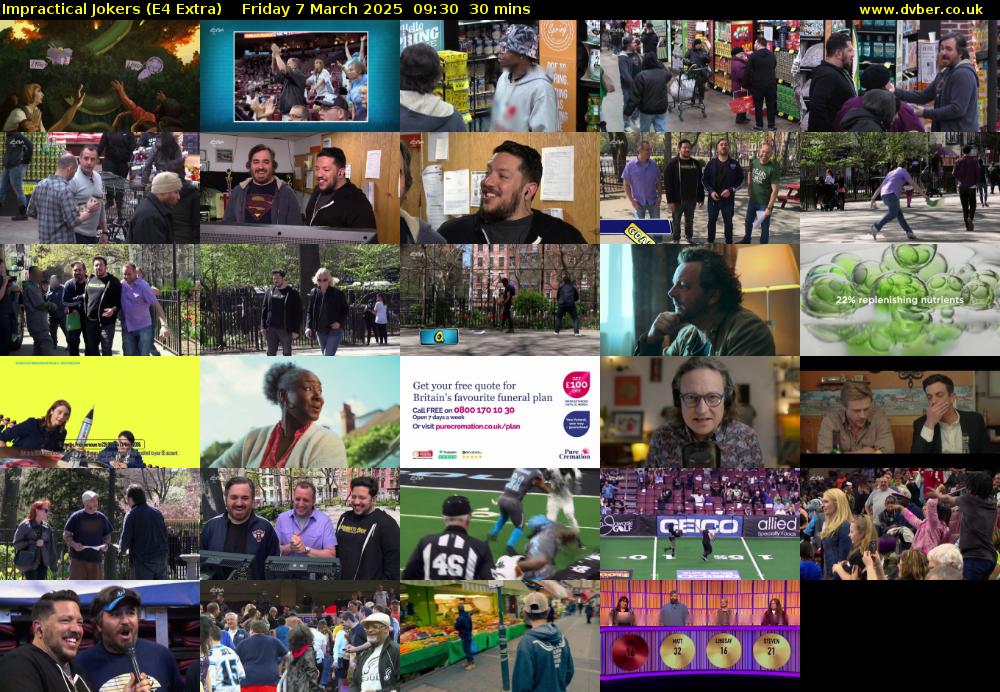 Impractical Jokers (E4 Extra) Friday 7 March 2025 09:30 - 10:00